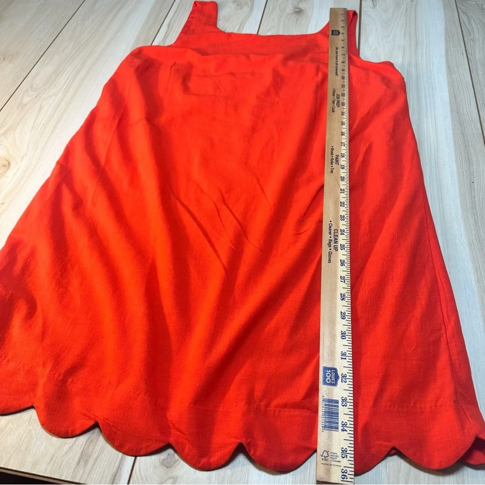 Kate Spade x Target Red Dress Sleeveless Scalloped Hem Mini Dress Size M‎ NWT